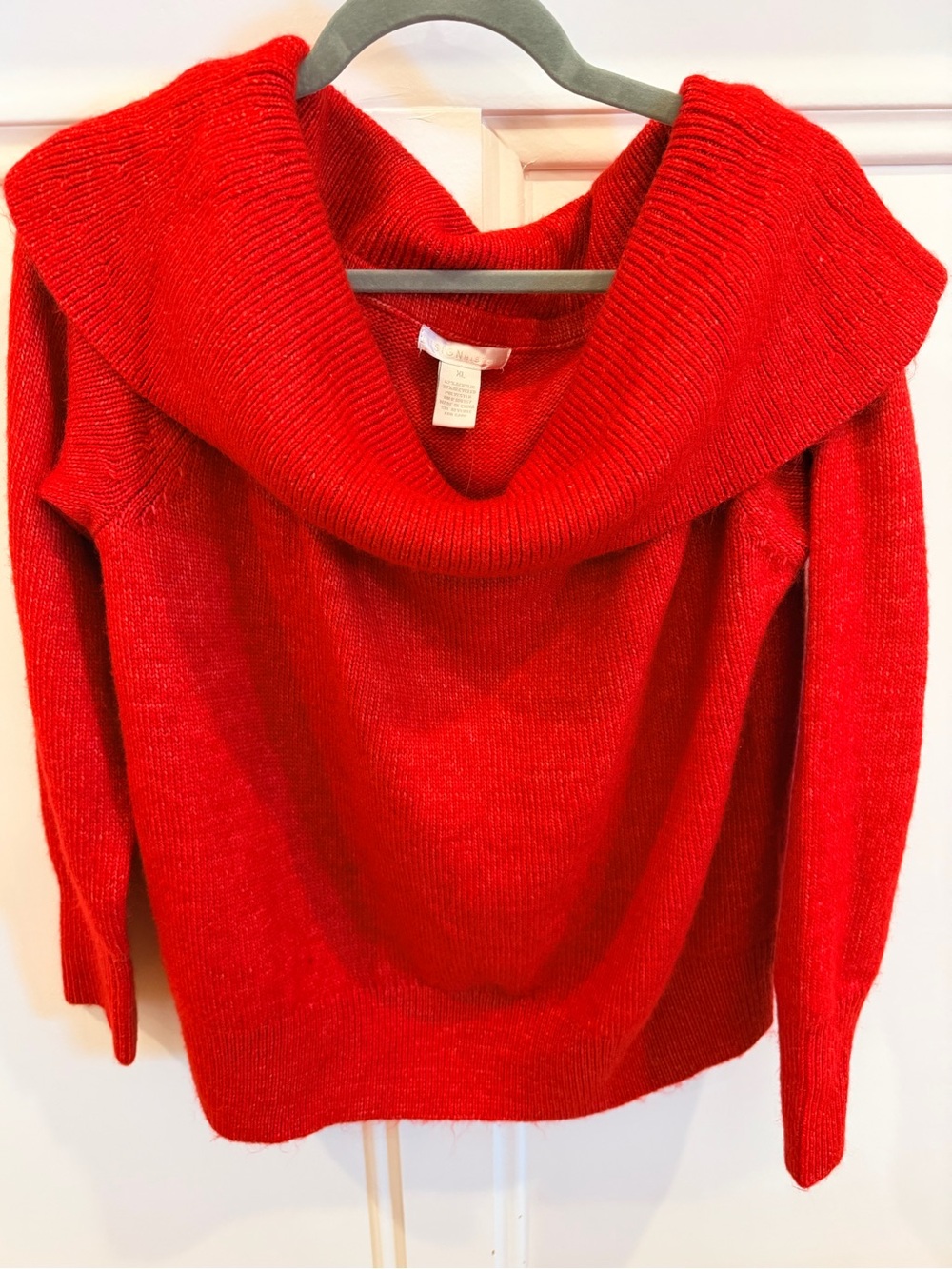 Design History Red Cowl Neck Sweater